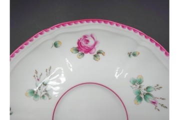 イタリア　Richard Ginori(リチャードジノリ)　アンティックローズ　可憐なバラが散りばめられたトリオ4客セット　(R-085307)