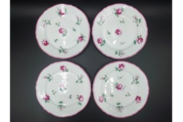 イタリア　Richard Ginori(リチャードジノリ)　アンティックローズ　可憐なバラが散りばめられたトリオ4客セット　(R-085307)