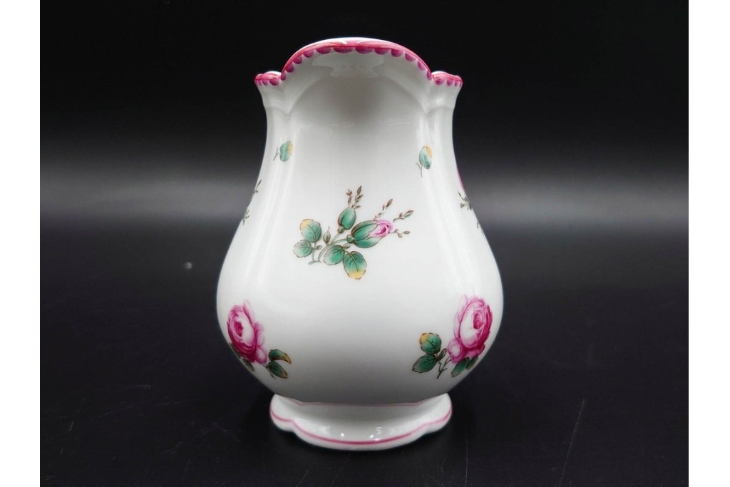 イタリア　Richard Ginori(リチャードジノリ)　アンティックローズ　ピンクの縁取りが上品なティーポット・シュガーポット・クリーマーセット　(R-085308)