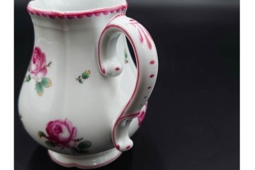 イタリア　Richard Ginori(リチャードジノリ)　アンティックローズ　ピンクの縁取りが上品なティーポット・シュガーポット・クリーマーセット　(R-085308)