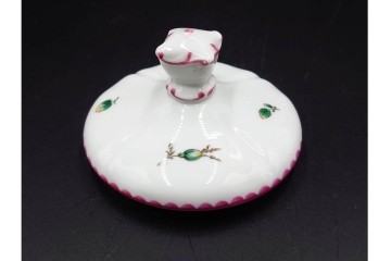 イタリア　Richard Ginori(リチャードジノリ)　アンティックローズ　ピンクの縁取りが上品なティーポット・シュガーポット・クリーマーセット　(R-085308)