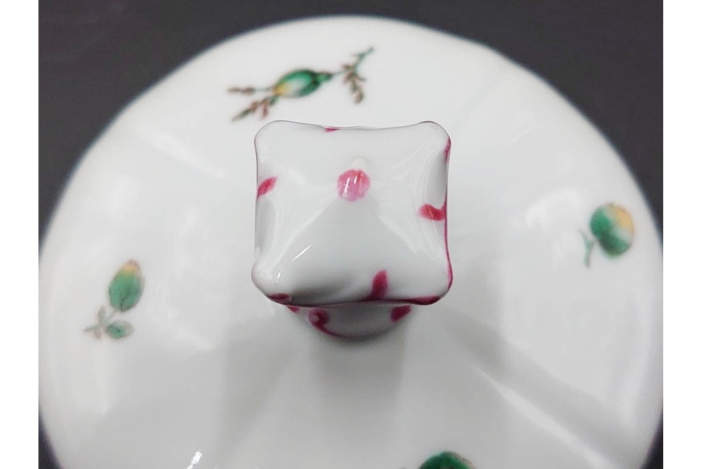 イタリア　Richard Ginori(リチャードジノリ)　アンティックローズ　ピンクの縁取りが上品なティーポット・シュガーポット・クリーマーセット　(R-085308)