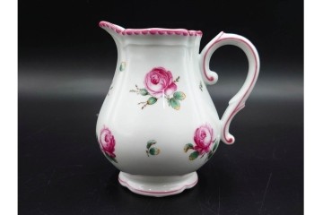 イタリア　Richard Ginori(リチャードジノリ)　アンティックローズ　ピンクの縁取りが上品なティーポット・シュガーポット・クリーマーセット　(R-085308)
