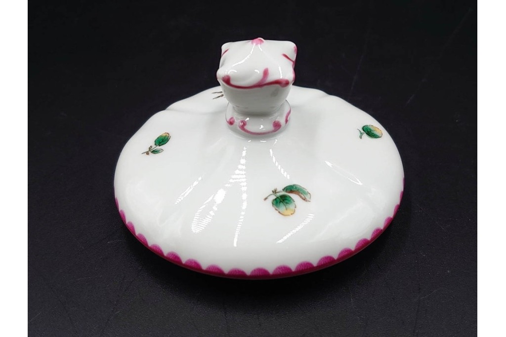 イタリア　Richard Ginori(リチャードジノリ)　アンティックローズ　ピンクの縁取りが上品なティーポット・シュガーポット・クリーマーセット　(R-085308)