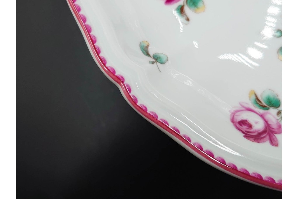 イタリア　Richard Ginori(リチャードジノリ)　アンティックローズ　可憐なバラがモチーフのコンポート・スプーンレストセット　(R-085309)