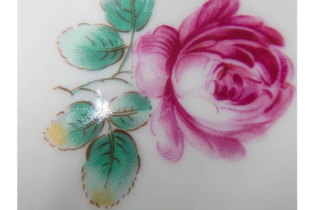 イタリア　Richard Ginori(リチャードジノリ)　アンティックローズ　可憐なバラがモチーフのコンポート・スプーンレストセット　(R-085309)