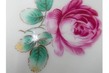 イタリア　Richard Ginori(リチャードジノリ)　アンティックローズ　可憐なバラがモチーフのコンポート・スプーンレストセット　(R-085309)