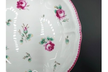 イタリア　Richard Ginori(リチャードジノリ)　アンティックローズ　可憐なバラがモチーフのコンポート・スプーンレストセット　(R-085309)