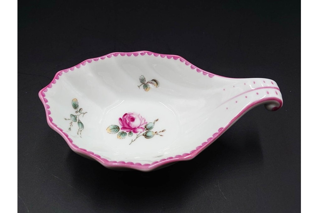 イタリア　Richard Ginori(リチャードジノリ)　アンティックローズ　可憐なバラがモチーフのコンポート・スプーンレストセット　(R-085309)