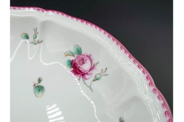 イタリア　Richard Ginori(リチャードジノリ)　アンティックローズ　可憐なバラがモチーフのコンポート・スプーンレストセット　(R-085309)