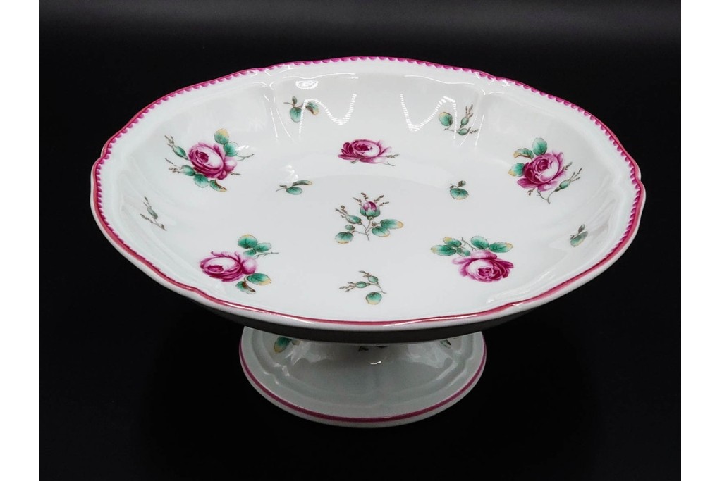 イタリア　Richard Ginori(リチャードジノリ)　アンティックローズ　可憐なバラがモチーフのコンポート・スプーンレストセット　(R-085309)