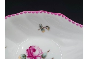 イタリア　Richard Ginori(リチャードジノリ)　アンティックローズ　可憐なバラがモチーフのコンポート・スプーンレストセット　(R-085309)