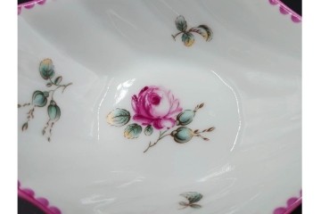 イタリア　Richard Ginori(リチャードジノリ)　アンティックローズ　可憐なバラがモチーフのコンポート・スプーンレストセット　(R-085309)