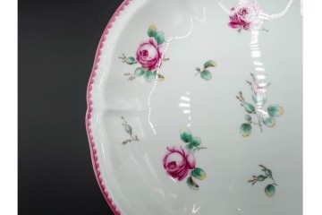 イタリア　Richard Ginori(リチャードジノリ)　アンティックローズ　可憐なバラがモチーフのコンポート・スプーンレストセット　(R-085309)