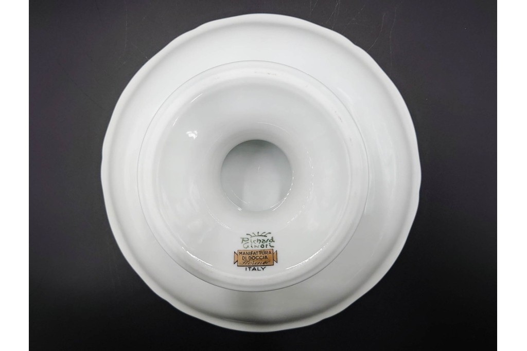 イタリア　Richard Ginori(リチャードジノリ)　アンティックローズ　可憐なバラがモチーフのコンポート・スプーンレストセット　(R-085309)