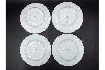 フランス　LIMOGES(リモージュ)　HAVILAND(アビランド)　Vieux Paris(ヴューパリ)　小花とリースが上品なトリオ4客セット　(R-085312)