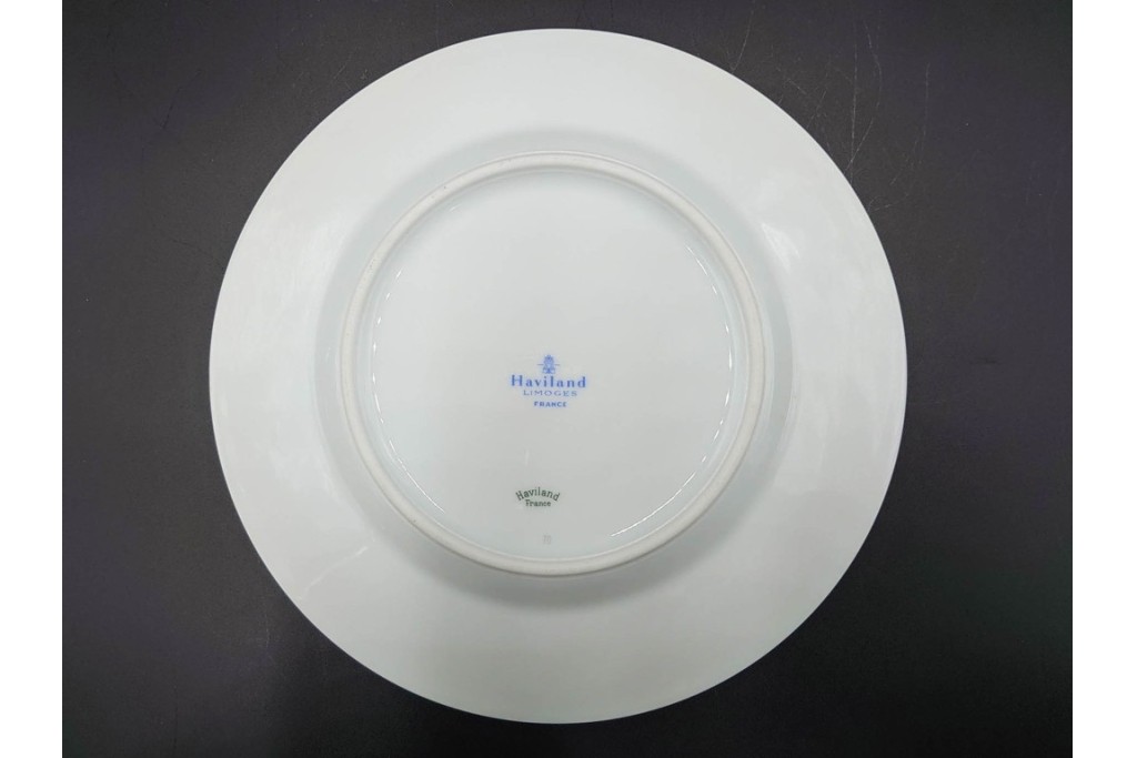 フランス　LIMOGES(リモージュ)　HAVILAND(アビランド)　Vieux Paris(ヴューパリ)　小花とリースが上品なトリオ4客セット　(R-085312)