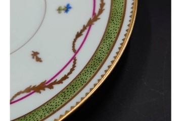 フランス　LIMOGES(リモージュ)　HAVILAND(アビランド)　Vieux Paris(ヴューパリ)　小花とリースが上品なトリオ4客セット　(R-085312)