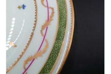 フランス　LIMOGES(リモージュ)　HAVILAND(アビランド)　Vieux Paris(ヴューパリ)　小花とリースが上品なトリオ4客セット　(R-085312)