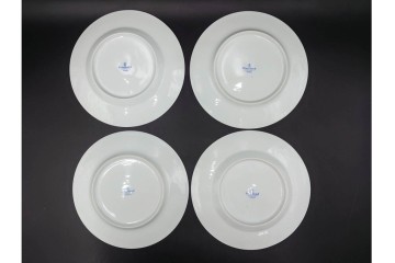 フランス　LIMOGES(リモージュ)　HAVILAND(アビランド)　Vieux Paris(ヴューパリ)　小花とリースが上品なトリオ4客セット　(R-085313)