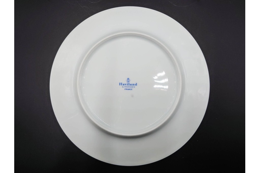 フランス　LIMOGES(リモージュ)　HAVILAND(アビランド)　Vieux Paris(ヴューパリ)　小花とリースが上品なトリオ4客セット　(R-085313)