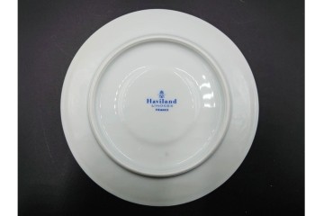 フランス　LIMOGES(リモージュ)　HAVILAND(アビランド)　Vieux Paris(ヴューパリ)　小花とリースが上品なトリオ4客セット　(R-085313)