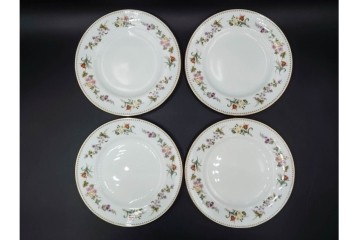 イギリス　WEDGWOOD(ウェッジウッド)　ミラベル　可憐な花模様が食卓を彩るトリオ4客セット　(R-085314)