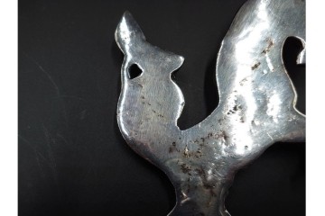 スペイン　VARO,S.A. VALENTI(バロッサバレンティ)　馬とユニコーンをかたどった金属製のトレイ・プレート・栓抜き3点セット　外箱付き　(R-085316)