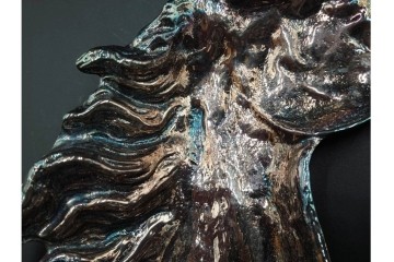 スペイン　VARO,S.A. VALENTI(バロッサバレンティ)　馬とユニコーンをかたどった金属製のトレイ・プレート・栓抜き3点セット　外箱付き　(R-085316)