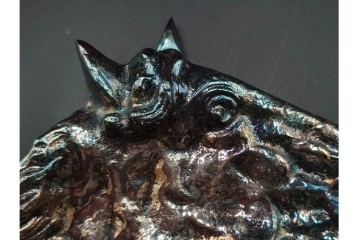 スペイン　VARO,S.A. VALENTI(バロッサバレンティ)　馬とユニコーンをかたどった金属製のトレイ・プレート・栓抜き3点セット　外箱付き　(R-085316)