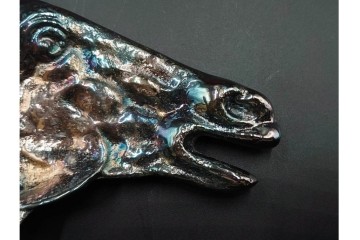 スペイン　VARO,S.A. VALENTI(バロッサバレンティ)　馬とユニコーンをかたどった金属製のトレイ・プレート・栓抜き3点セット　外箱付き　(R-085316)