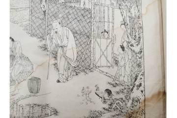 明治　東陽堂発行　「佩文斎耕織図」　木版　全46図揃　(R-085317)