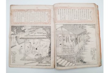 明治　東陽堂発行　「佩文斎耕織図」　木版　全46図揃　(R-085317)