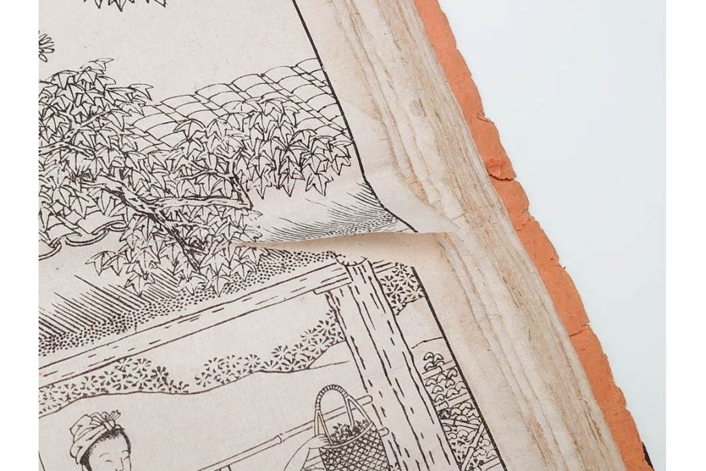 明治　東陽堂発行　「佩文斎耕織図」　木版　全46図揃　(R-085317)