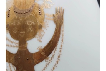 ドイツ製　Rosenthal(ローゼンタール)　QUATRE COULEURS　ビョルン・ヴィンブラッド　高さ約45㎝　金彩が美しい花瓶　(R-085318)