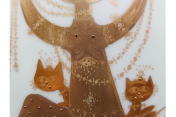 ドイツ製　Rosenthal(ローゼンタール)　QUATRE COULEURS　ビョルン・ヴィンブラッド　高さ約45㎝　金彩が美しい花瓶　(R-085318)