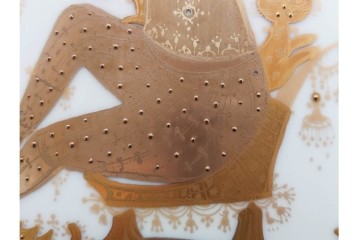 ドイツ製　Rosenthal(ローゼンタール)　QUATRE COULEURS　ビョルン・ヴィンブラッド　高さ約45㎝　金彩が美しい花瓶　(R-085318)