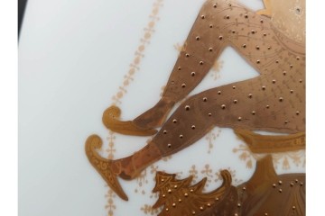 ドイツ製　Rosenthal(ローゼンタール)　QUATRE COULEURS　ビョルン・ヴィンブラッド　高さ約45㎝　金彩が美しい花瓶　(R-085318)