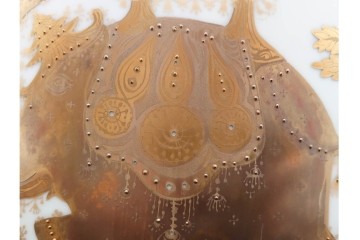 ドイツ製　Rosenthal(ローゼンタール)　QUATRE COULEURS　ビョルン・ヴィンブラッド　高さ約45㎝　金彩が美しい花瓶　(R-085318)