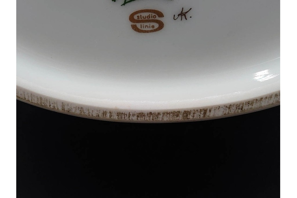 ドイツ製　Rosenthal(ローゼンタール)　QUATRE COULEURS　ビョルン・ヴィンブラッド　高さ約45㎝　金彩が美しい花瓶　(R-085318)