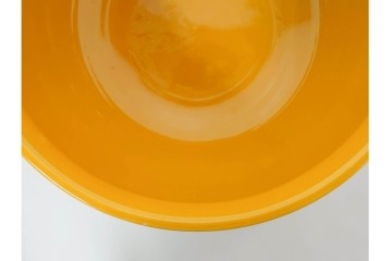 平安大示(手塚大示)　京焼　黄交趾荒磯の意匠が印象的な水指　共箱付き　(R-085320)