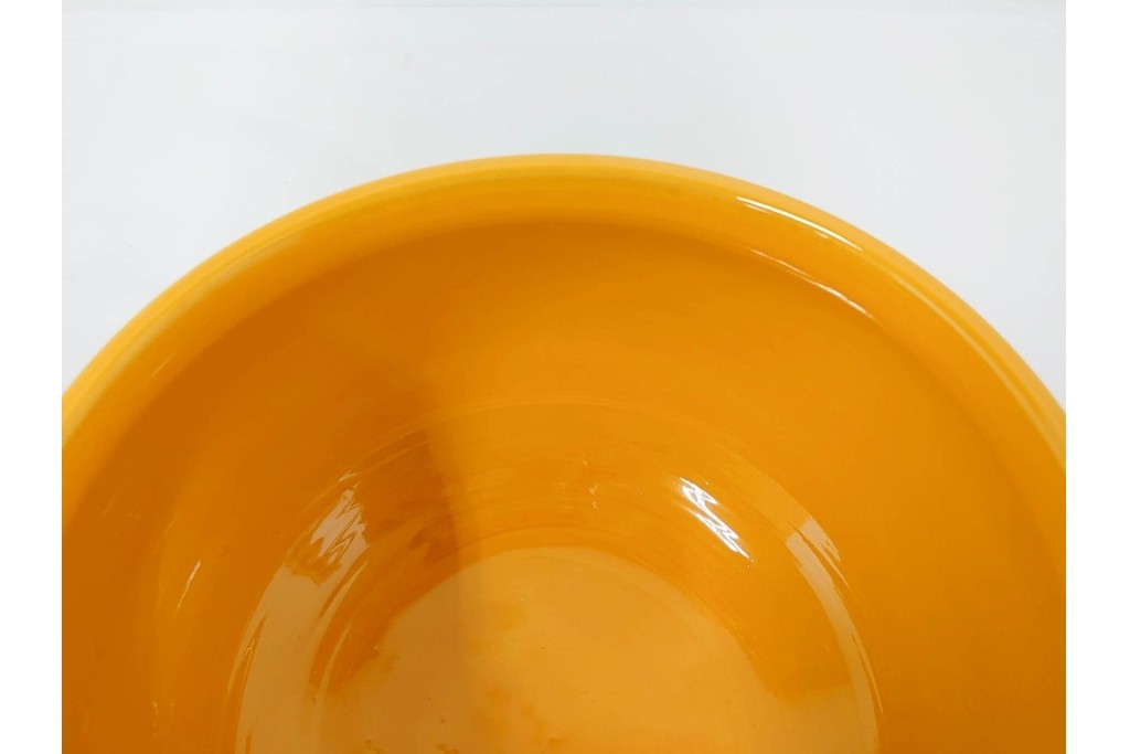 平安大示(手塚大示)　京焼　黄交趾荒磯の意匠が印象的な水指　共箱付き　(R-085320)