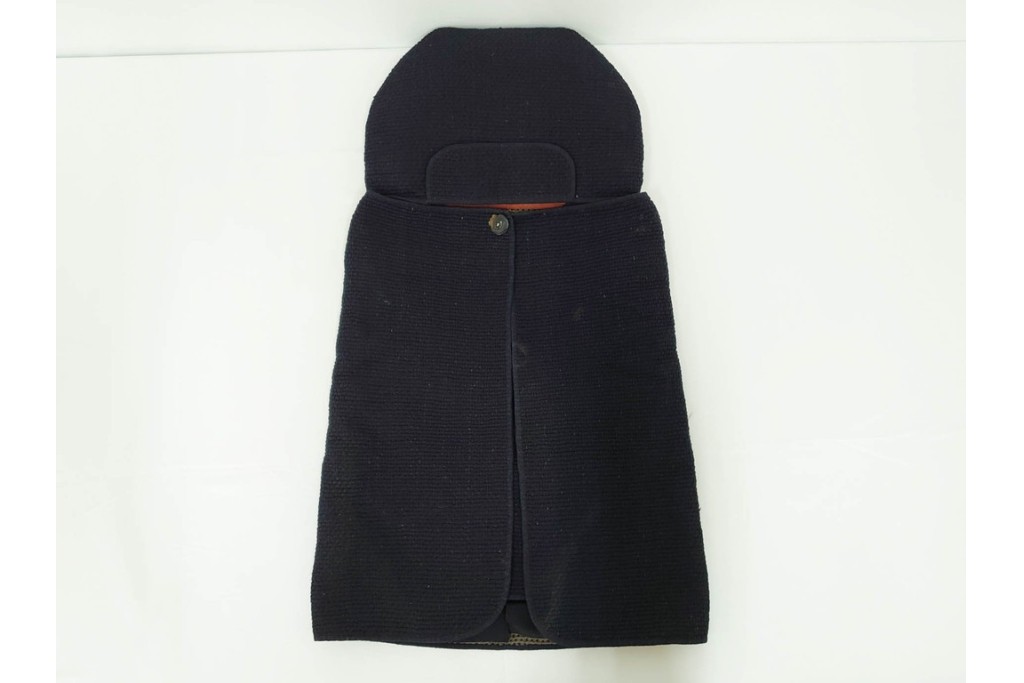 明治期　刺し子　迫力ある龍図が印象的な火消頭巾　(R-085321)