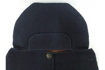 明治期　刺し子　迫力ある龍図が印象的な火消頭巾　(R-085321)