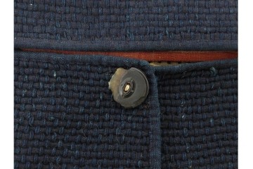 明治期　刺し子　迫力ある龍図が印象的な火消頭巾　(R-085321)