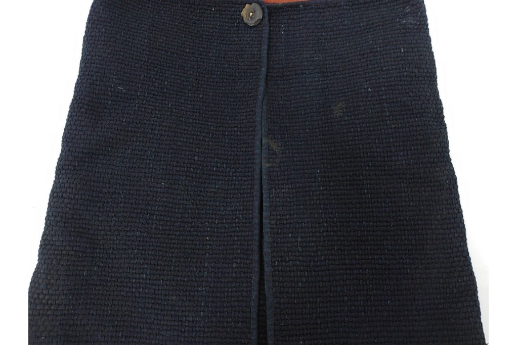 明治期　刺し子　迫力ある龍図が印象的な火消頭巾　(R-085321)