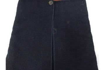 明治期　刺し子　迫力ある龍図が印象的な火消頭巾　(R-085321)