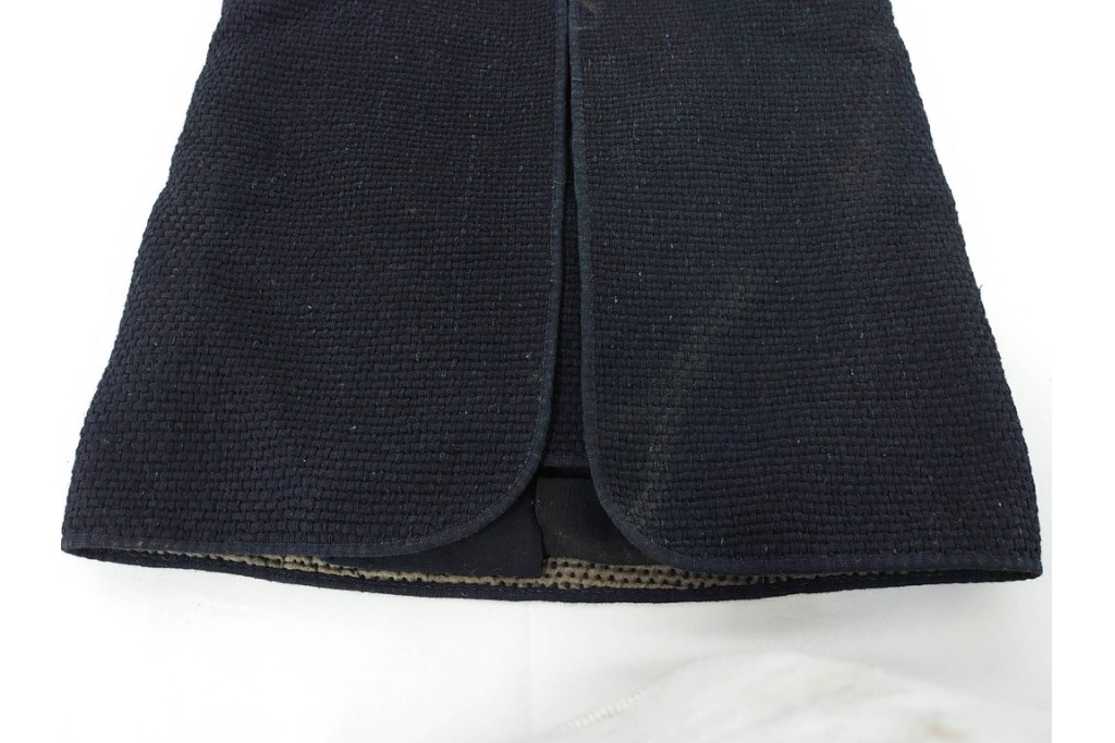 明治期　刺し子　迫力ある龍図が印象的な火消頭巾　(R-085321)