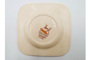 イギリスヴィンテージ　Susie Cooper(スージークーパー)　ツーリーフ　カップ&ソーサー・トリオ・プレート・トレイ　淡いピンクが可愛らしい洋食器セット　　(R-085322)