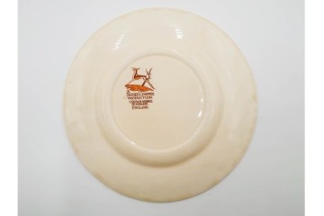 イギリスヴィンテージ　Susie Cooper(スージークーパー)　ツーリーフ　カップ&ソーサー・トリオ・プレート・トレイ　淡いピンクが可愛らしい洋食器セット　　(R-085322)